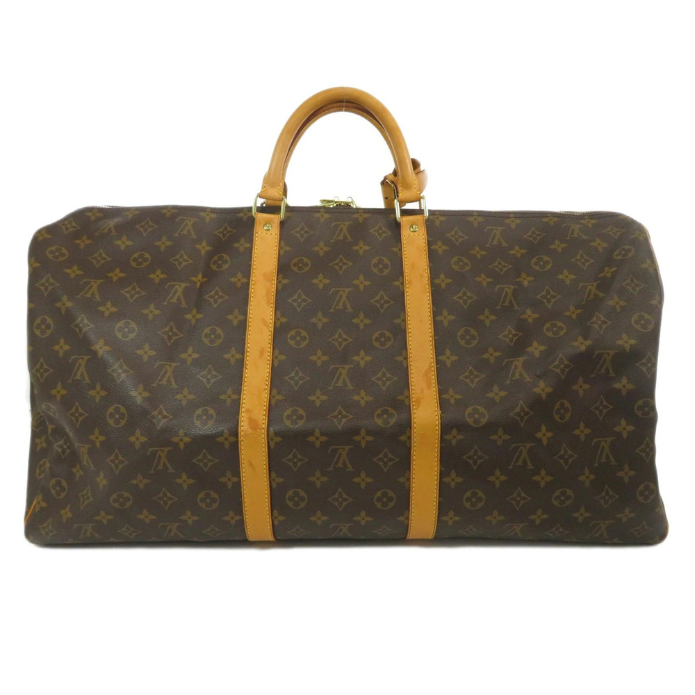Louis Vuitton Boston Canvas Monogram Keepall Bag Brown